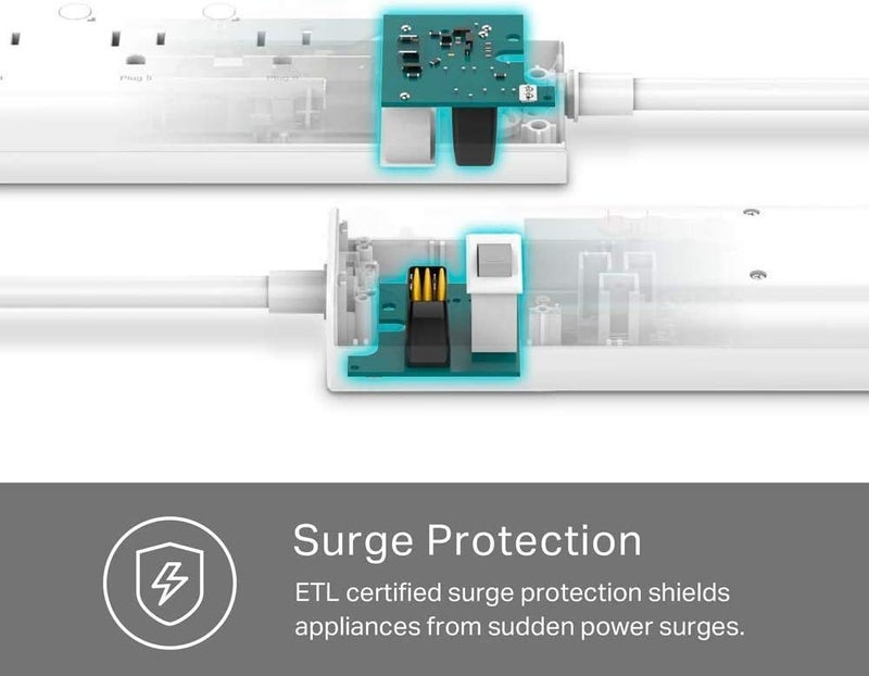 Kasa Smart موزع الطاقة Plug HS300، واقي من زيادة التيار مع 6 مآخذ ذكية يمكن التحكم بها بشكل فردي و 3 منافذ USB، يعمل مع Alexa و Google Home، لا حاجة إلى محور، أبيض - Image 4