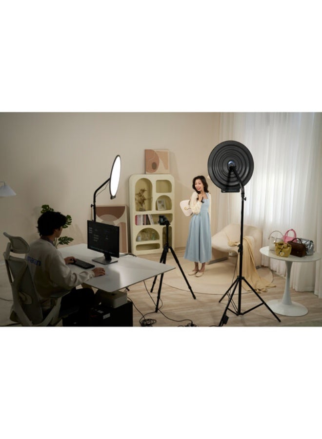 AMARAN Amaran VERGE MAX 22" Bi-Color Key Light with Stand and Adjustable Arm – 60W, 2700K–6500K, 7 Lighting Effects – Ideal for Streaming, Video Recording, Podcasting, Gaming, TikTok  - Image 1