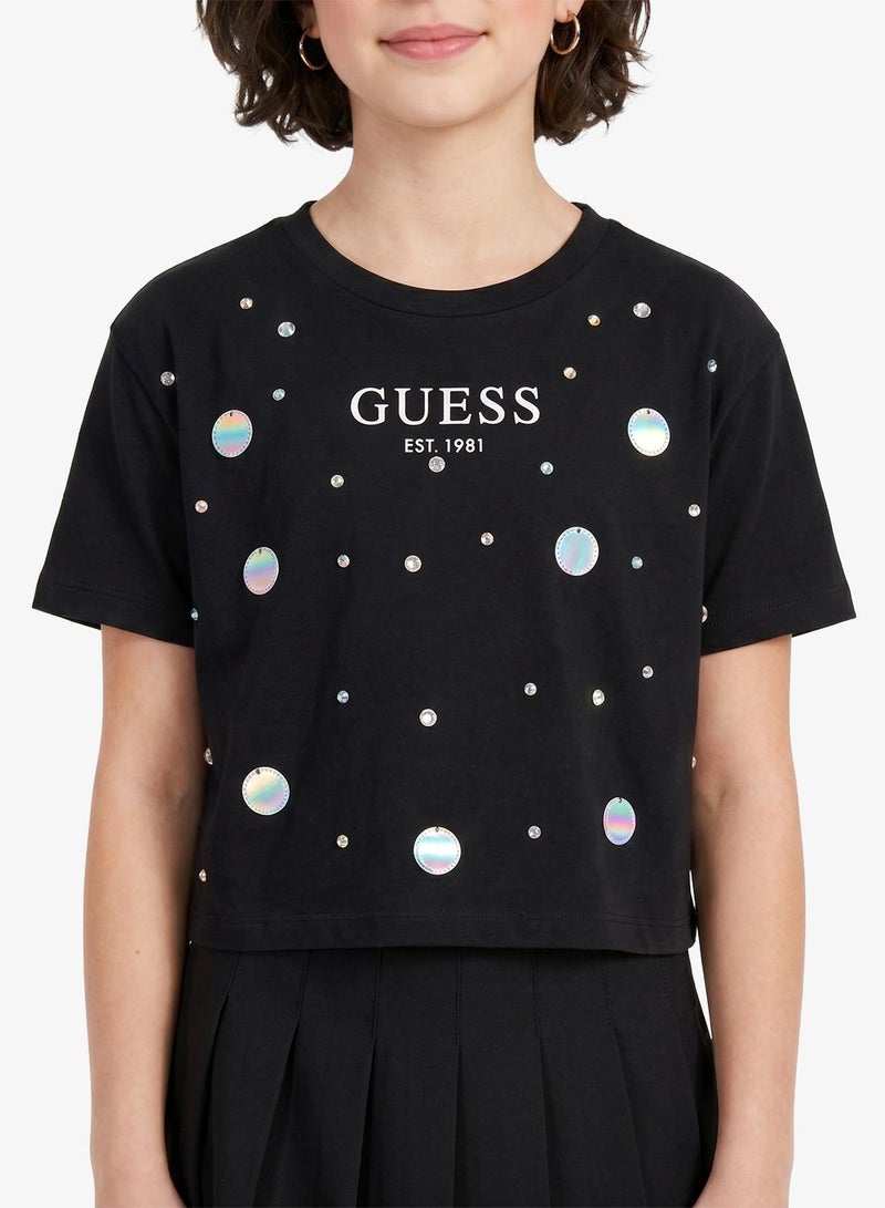 GUESS Youth Graphic Crew Neck T-Shirt - Image 5