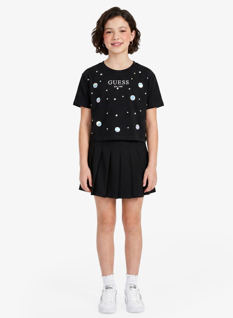 GUESS Youth Graphic Crew Neck T-Shirt - Image 4
