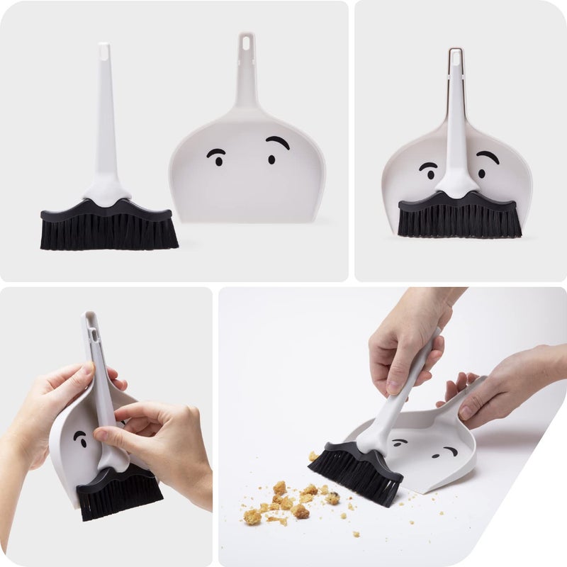Peleg Design Dustache Small Dustpan and Brush Set, Mini Broom and Dustpan Set, Mustache Design, Small Broom and Dustpan Set, for Home & On-The-Go - Image 5