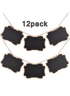 UCEC Mini Erasable Chalkboardsdouble Sided Blackboard With Hanging Stringsuit For Markers&Chalks For Message Board Signsfood Labelswedding Partiespack Of 12.  - Image 4