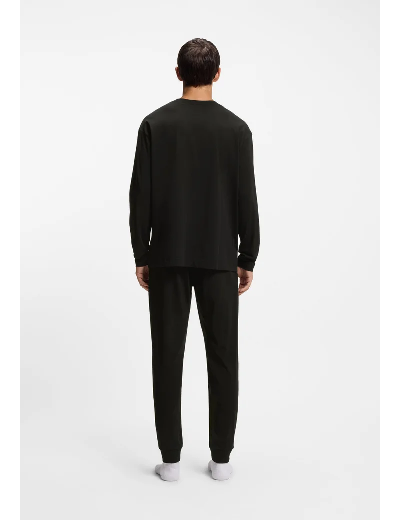 HUGO Stretch-cotton T-shirt with logo print