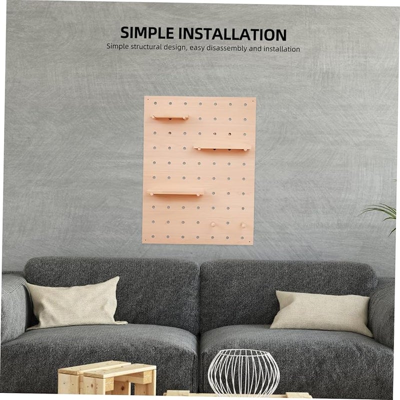 Operitacx 5 قطع من خطافات لوح الأوتاد الخشبية بسطح أملس ديكور بوهو لمشاريع DIY - Image 4