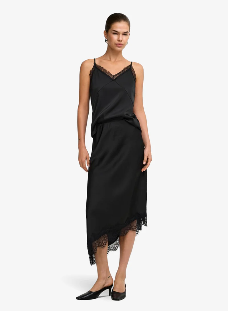 Only  Onlfaraya Asymmetric Lace Woven Skirt for Women | Best Price UAE