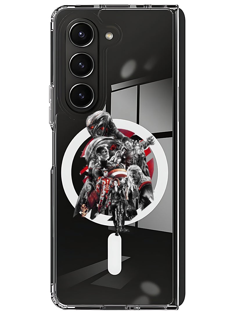 Theodor Magnetic Case for Samsung Galaxy Z Fold 5 Compatible with MagSafe Wireless Charging, Shockproof Phone Bumper Cover avengers - Image 1