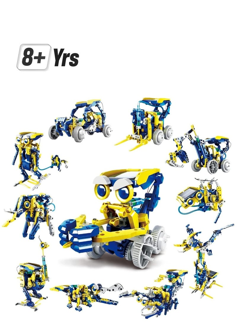 كيدزافيا ألعاب تعليمية 11 في 1 مشاريع روبوت يعمل بالطاقة الشمسية ألعاب أطفال - ألعاب تعليمية تعمل بالطاقة الشمسية - مجموعات مكعبات بناء ذاتية الصنع - ألعاب روبوت STEM للأطفال - Image 1