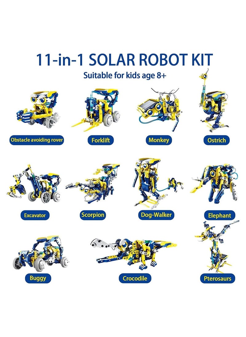 KIDSAVIA Learning Toys 11 in-1 Solar Robot STEM Projects Kids Toys - Solar Powered Educational Toys - DIY Building Block Kits - STEM Robot Toys for kids  - Image 3