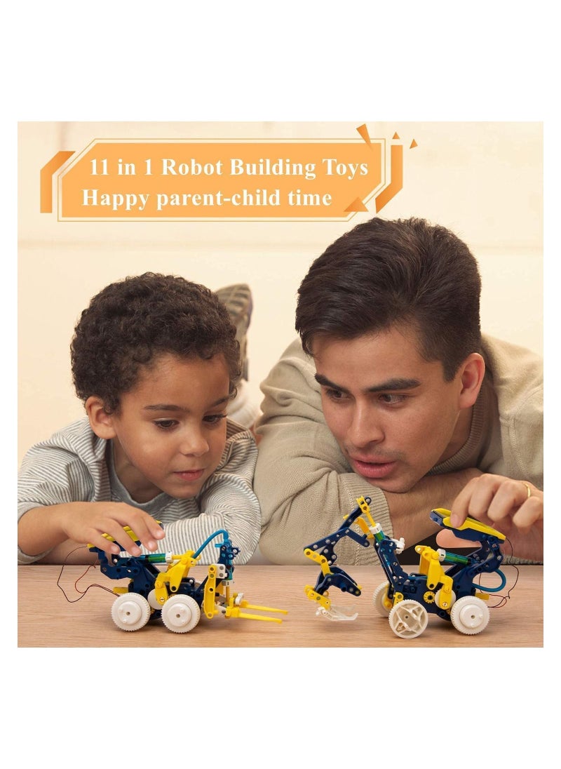 KIDSAVIA - Learning Toys 11 in-1 Solar Robot STEM Projects Kids Toys - Solar Powered Educational Toys - DIY Building Block Kits - STEM Robot Toys for kids - Image 1