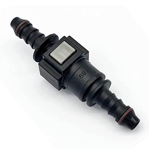 KRD PERFORMANCE 1/4 (6.3mm) SAE to 5/16 (8mm) Barb Straight Nylon Fuel Line Hose Quick Release Connector - Image 2