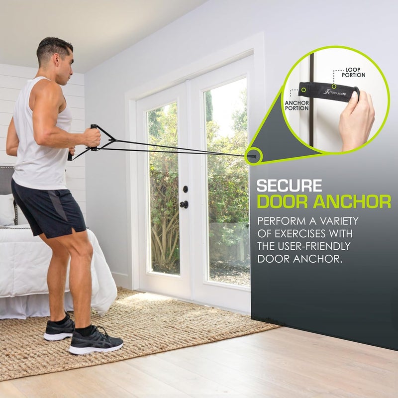 ProsourceFit Tube Resistance Bands Set with Handles and Door Anchor - 2-20 LB for Full-Body Workouts - Image 5
