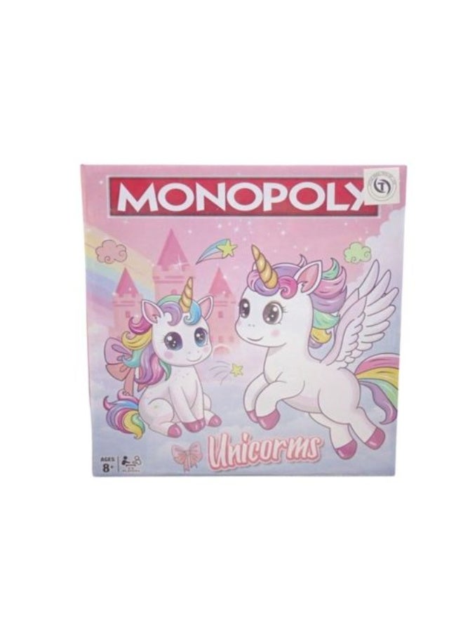 Monopoly Unicorn Game, Unicorn Theme, Ages 8+, 2-6 Players