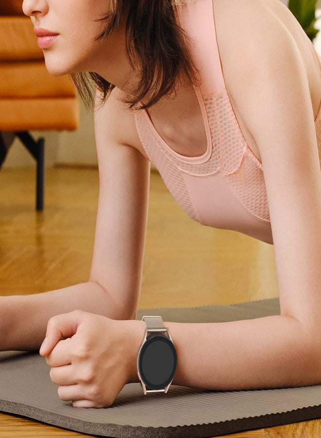 Meliya Metal Bands Compatible with Samsung Galaxy Watch 6 - 20mm Stainless Steel Replacement Straps for Women & Men (Champagne) - Image 5