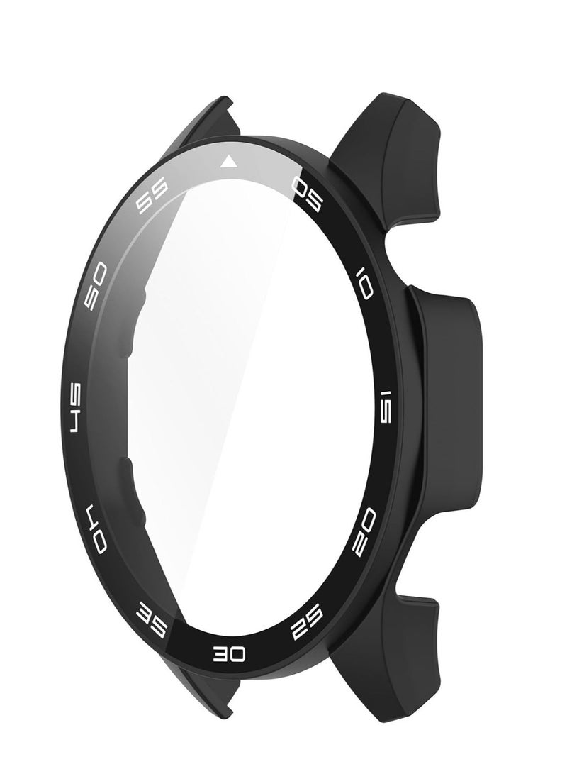 Protective Case with Scale for Huawei Watch GT 4 Smartwatch 46 mm, Hard PC Case with Glass Screen Protector Compatible with Huawei Watch GT 4 46 mm Smartwatch (Transparent) - Image 2