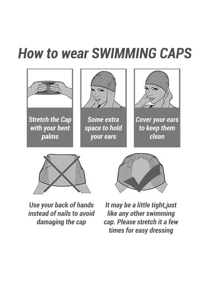 NABAIJI قبعة سباحة للبالغين من السيليكون 56-60 سم مريحة وآمنة خضراء - Image 1