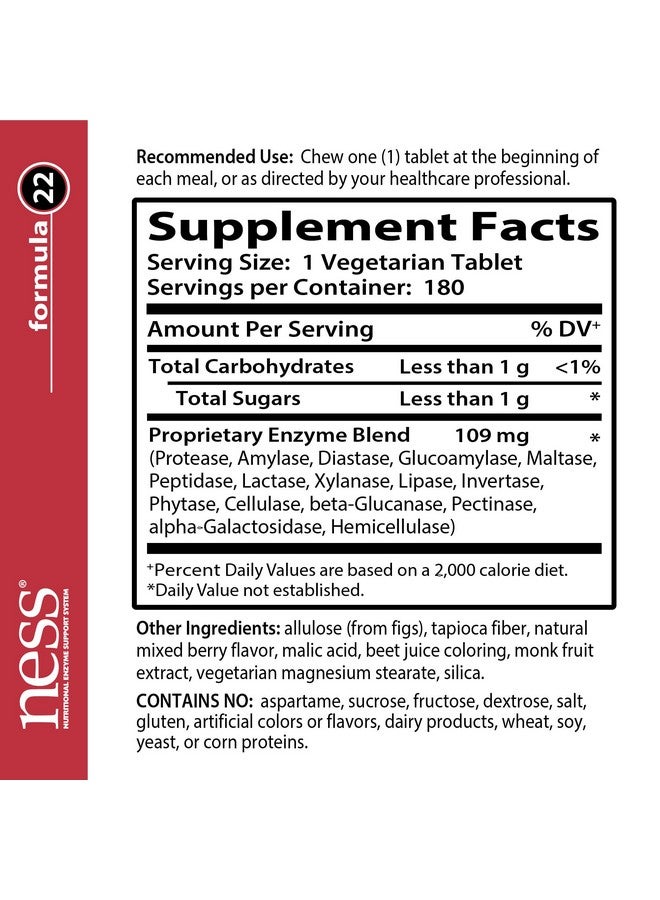 NESS Enzymes Digest Chewables 180 tabs - Image 2
