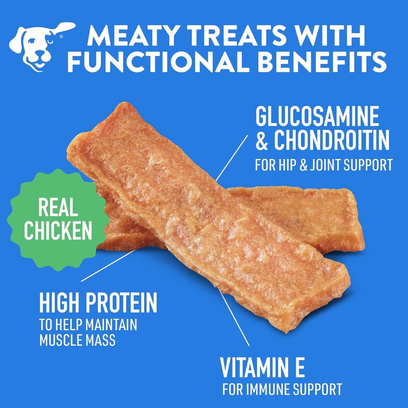 دوجسويل Dogswell Jerky Hip and Joint Dog Treats Grain Free Made in USA Only, Glucosamine and Chondroitin, 24 oz Chicken, 1.5 Pound (Pack of 1) - Image 4