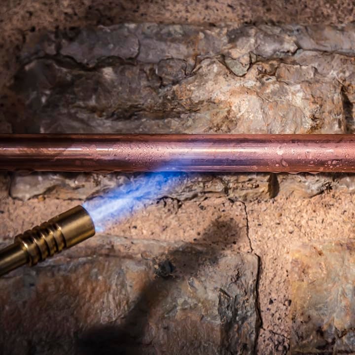 Bernzomatic® Wide Flame Brass Torch - Manual Ignition, Wide Pencil Flame Propane Torch (JT680 Torch) - Image 4