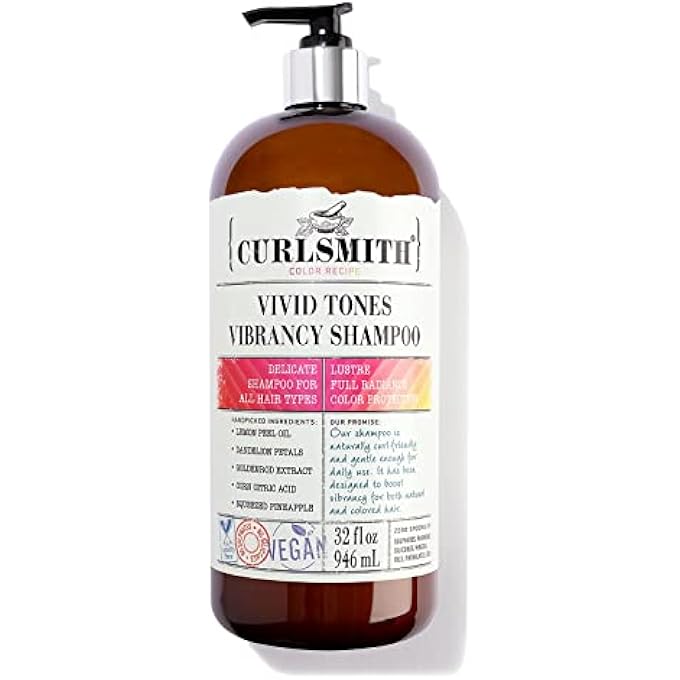 CURLSMITH - VIVID TONES VIBRANCY SHAMPOO - VEGAN SHAMPOO FOR ALL HAIR TYPES (32 FL OZ) - Image 1