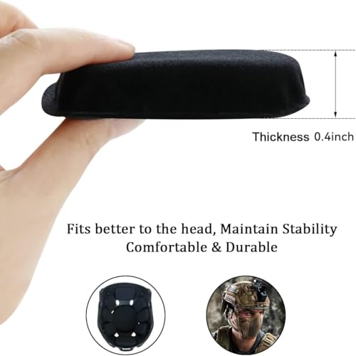 Aoutacc وسائد خوذة AOUTACC العالمية للهواء الطلق، مجموعة ملحقات استبدال وسائد الرغوة للخوذة لخوذة FAST/Mich/ACH/USMC/PASGT (رغوة EVA، سوداء) - Image 2
