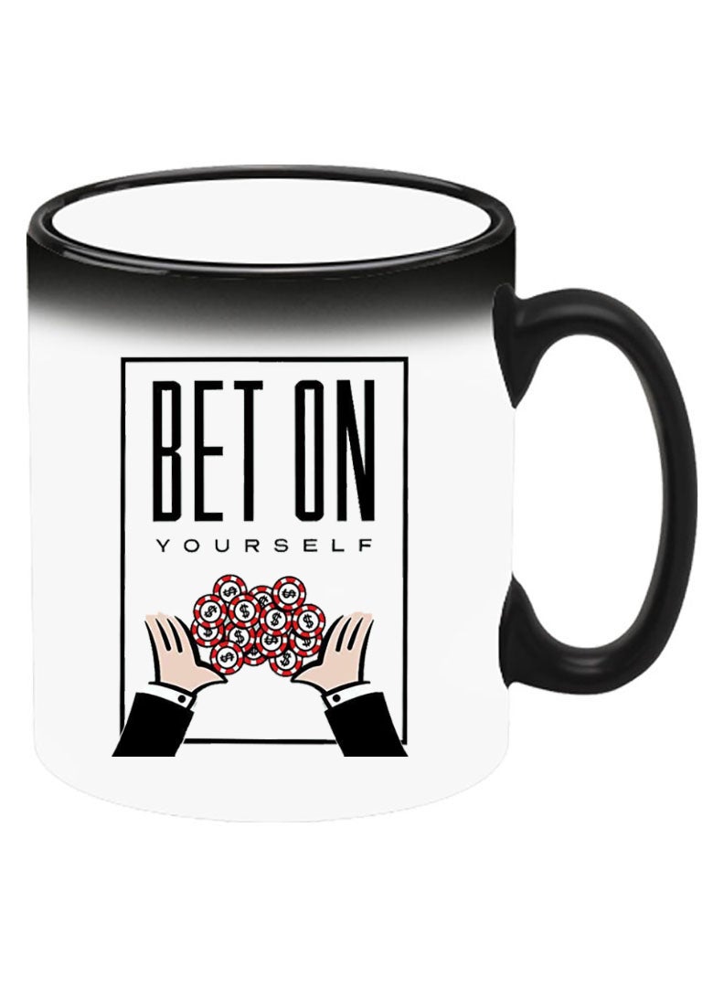 Theodor Color Changing Heat Sensitive Ceramic Mug, Image Revealed When HOT Liquid is Added! Bet on yourself - Image 2