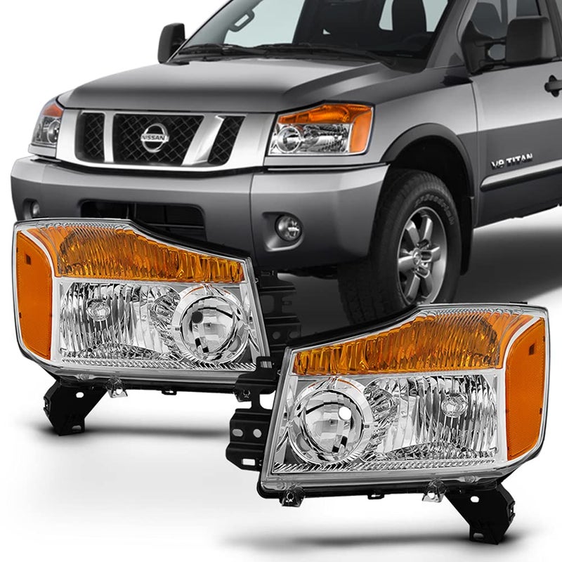 ACANII For 20042015 Nissan Titan 0407 Armada Pickup Headlights Headlamps Driver Passenger Side Pair Set