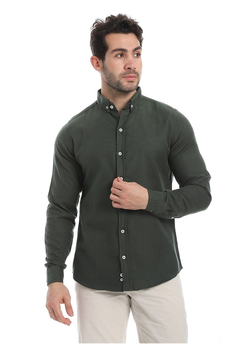 Classic Heather Cotton Long Sleeve Shirt_Emerald Green - pzsku/ZA8A368399D61254A1D76Z/45/_/1739709918/2da8bc2c-3851-4535-880e-e9a2bed5ef62