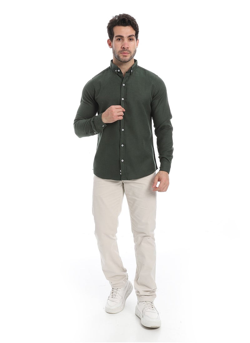 Classic Heather Cotton Long Sleeve Shirt_Emerald Green - pzsku/ZA8A368399D61254A1D76Z/45/_/1739709930/263a1ec8-f9ce-49cc-98b9-8f168101a9b4