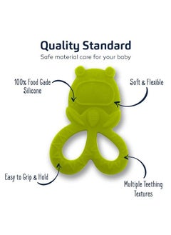 BuddsBuddy 100% Bpa Free Soft Silicone Baby Teether For 3 To 6 Babies (Tylo Multicolor Pack Of 3)  - Image 5