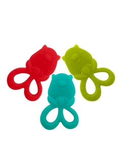 BuddsBuddy 100% Bpa Free Soft Silicone Baby Teether For 3 To 6 Babies (Tylo Multicolor Pack Of 3)  - Image 3
