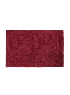 Status Contract Status Unique Design Floor Door Mats in Home Decor Soft Kitchen Living Area Bathroom Office Entrance Non-Slip Washable Dirt Trapper (38x 58 cm) (Foot Print-Maroon)  - Image 2