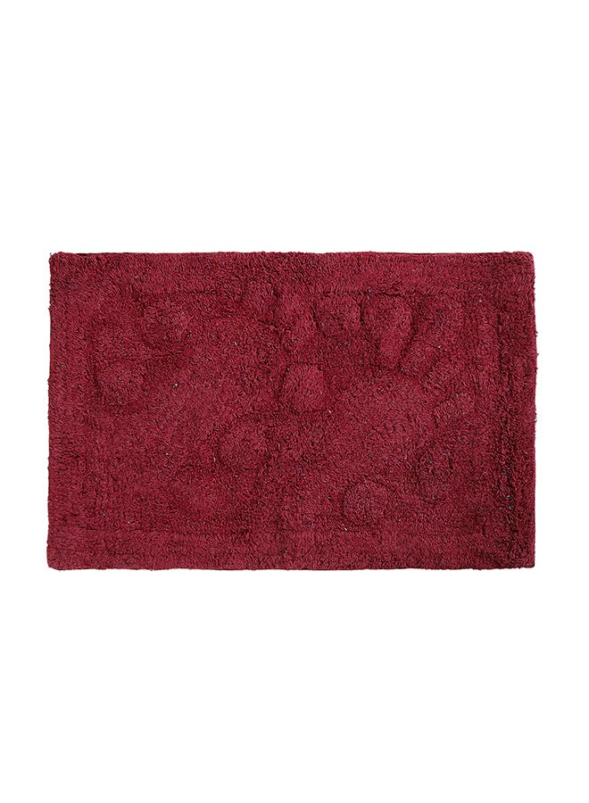 Status Contract Status Unique Design Floor Door Mats in Home Decor Soft Kitchen Living Area Bathroom Office Entrance Non-Slip Washable Dirt Trapper (38x 58 cm) (Foot Print-Maroon) - Image 2