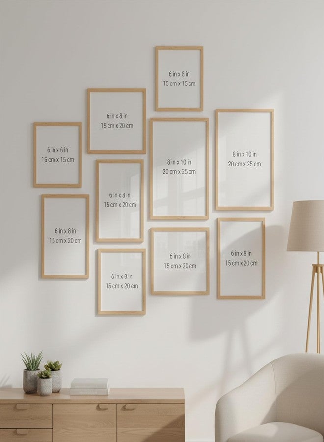 HOTHOUSE Photo Frame For Wall Decor | Collage Picture Frames For Wall Decor | Aesthetic Rectangular Photo Frames For Home Decor Office Livingroom Bedroom | Set of 10 - Image 2
