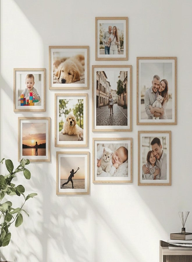 HOTHOUSE Photo Frame For Wall Decor | Collage Picture Frames For Wall Decor | Aesthetic Rectangular Photo Frames For Home Decor Office Livingroom Bedroom | Set of 10 - Image 1