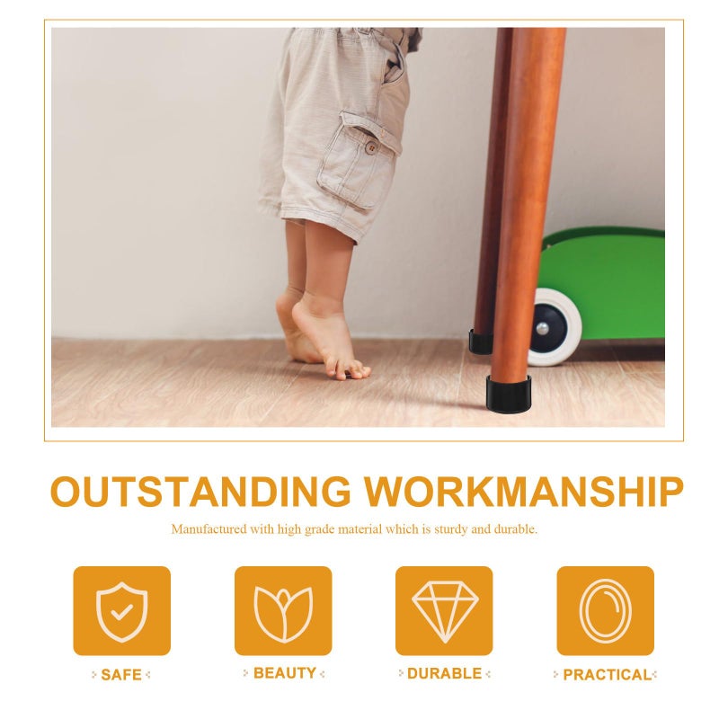 8Pcs 30mm Non Slip Thickened Chair Leg Caps Floor Protectors Noise Reducing Furniture Feet Covers - Image 4