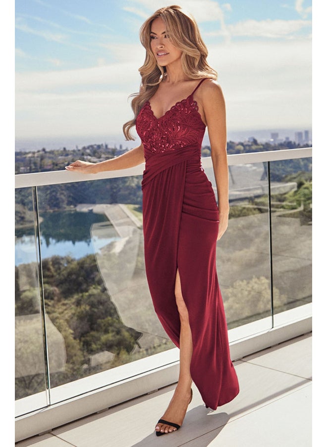 LIPSY Lipsy Applique Lace Cami Summer Maxi Dress - Image 2