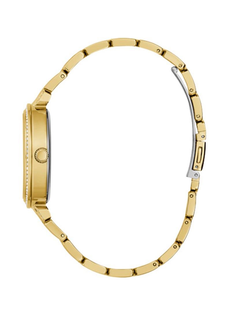 GUESS Guess Womens Lily Gold Tone Floral Dial Watch -  GW0528L2 - Image 4