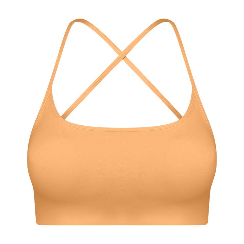 Fashion Crisscross Strappy Sports Bra for Yoga Pilates Lush green  - Image 2