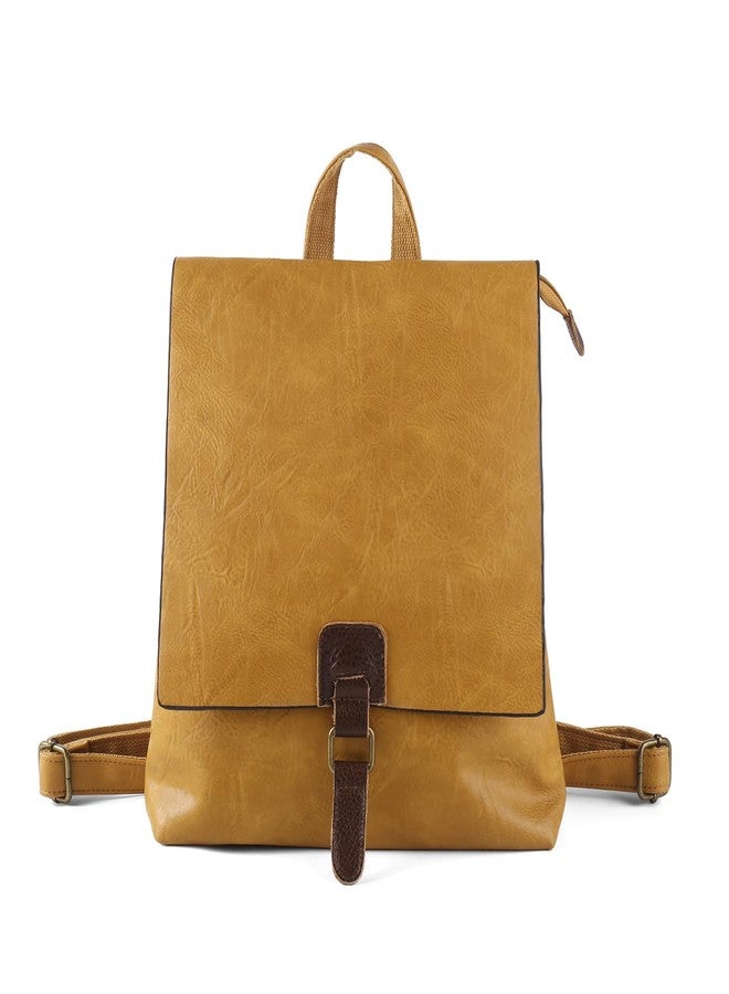 LIKEBAG Backpack Fashion Women Large Multipurpose Design Convertible Satchel Handbags Shoulder Bag Leather Travel Backpack (yellow) - Image 1