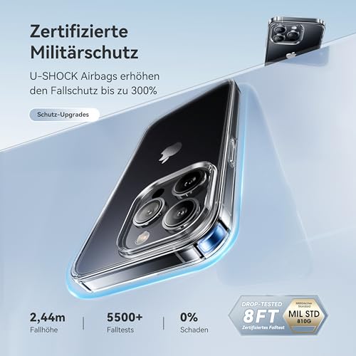 CASEKOO for iPhone 13 Pro Case Crystal Clear, [Never Yellow Technology] [Military-Grade Protection] Transparent Slim Cover Women Men for iPhone 13 Pro Phone Case 6.1 inch, Clear - Image 3