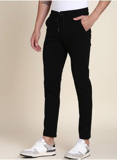 Dennis Lingo Men Black Straight Leg Mid-Rise Pants by Styli  - Image 2