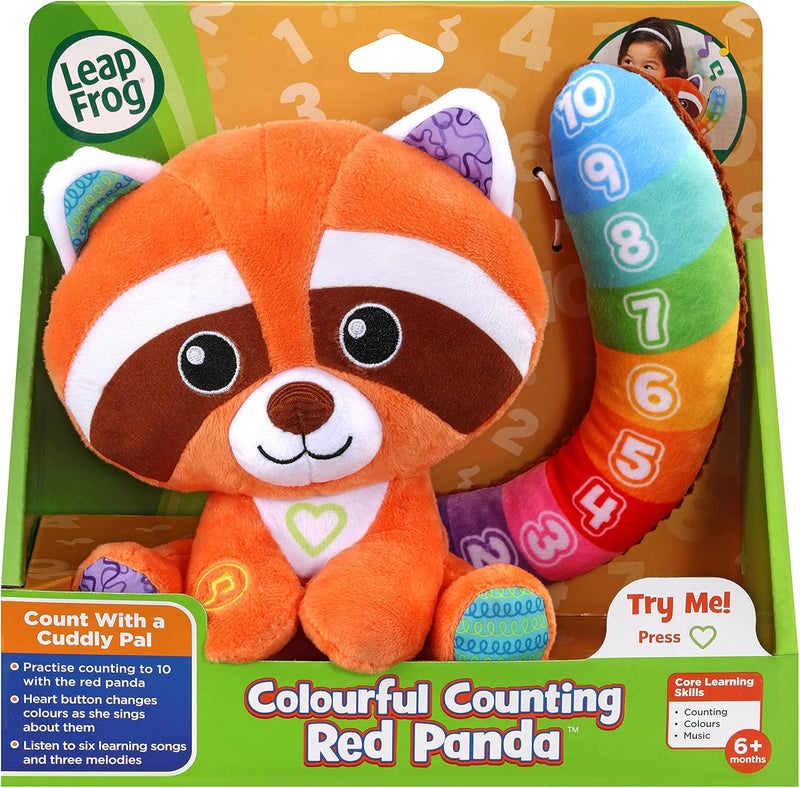 LeapFrog Colourful Counting Red Panda, Interactive Soft Baby Toy with Lights, Numbers & Music, Cuddly Toy, Gift for Babies aged 6, 9, 12+ months, English Version - Image 4
