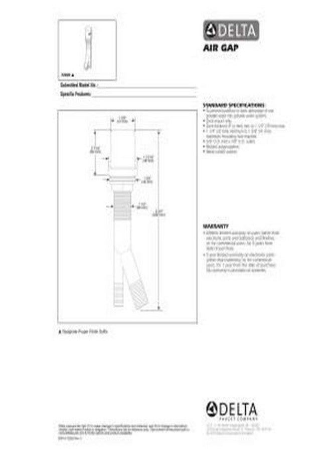 Delta Faucet 72020-SS Accessory Air Gap, Stainless 2.44 inch - Image 3