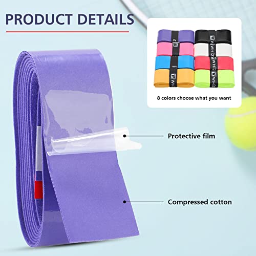 Jerify 24 Pieces Tennis Racket Grip Tape, Precut Badminton Racket Overgrips Tape with Velvety Comfort for Anti Slip and Absorbent Grip(Assorted Colors,Classic Style) - Image 5