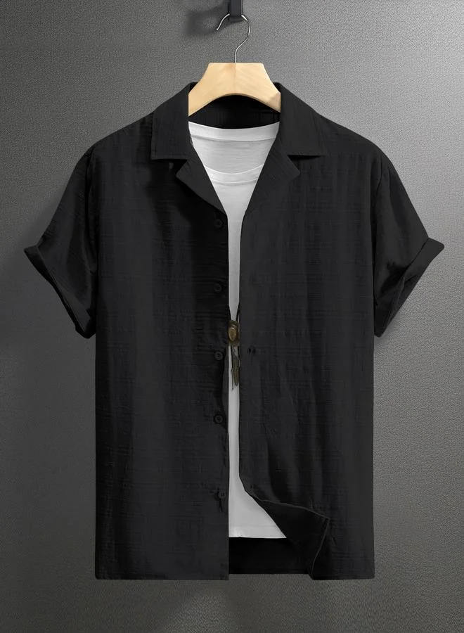 Take Two Men Plus Size Textured Casual Shirt