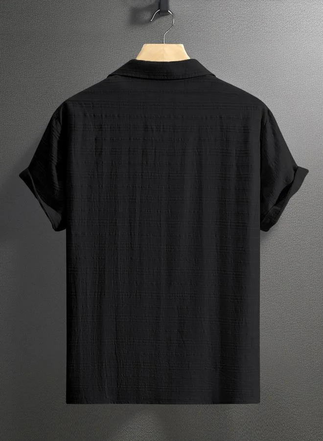 Take Two Men Plus Size Textured Casual Shirt