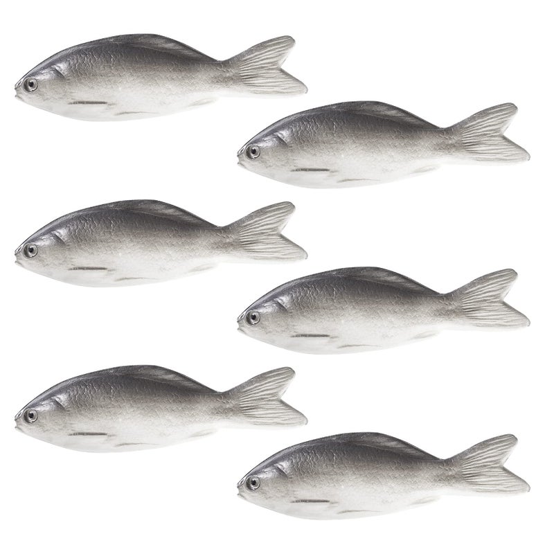 jiebor 6PCS Fake Realistic Artificial Halloween Fish Mode Small Rubber Sea Fish for Kitchen Home Market Display Decoration Photography Props - Image 1