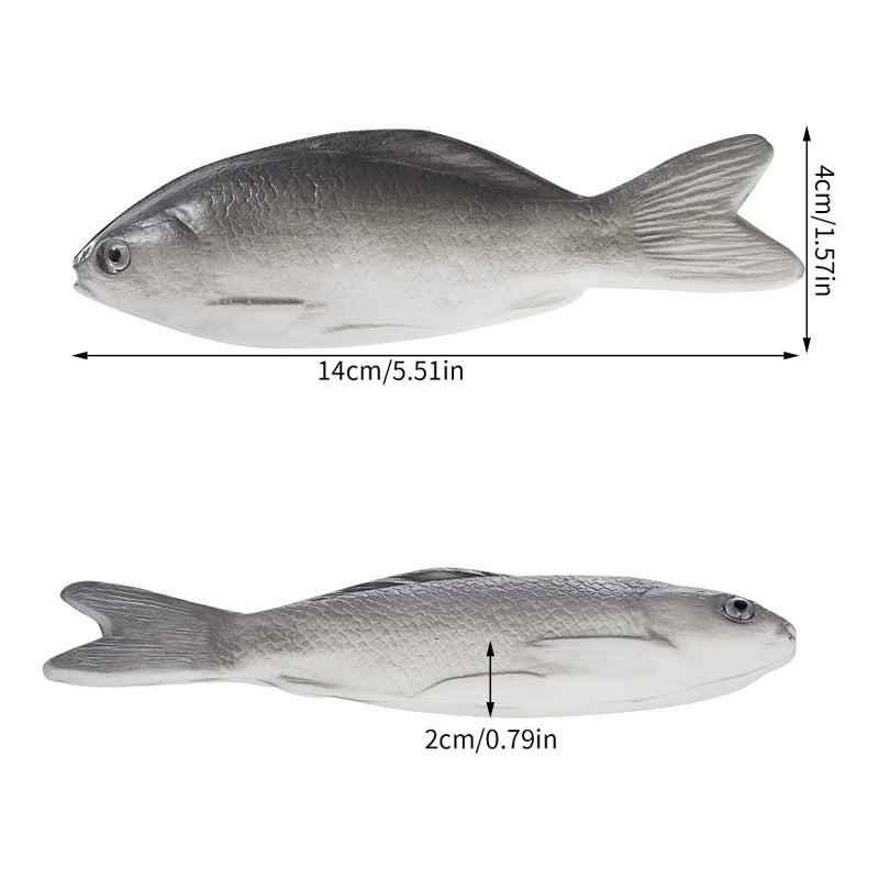 jiebor 6PCS Fake Realistic Artificial Halloween Fish Mode Small Rubber Sea Fish for Kitchen Home Market Display Decoration Photography Props - Image 5