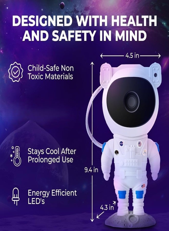 Desidiya Galaxy Projector Night Light & Solar System LED Crystal Ball Space Lamp for Kids’ Bedroom, House Party Decor, Adjustable Magnetic White Astronaut Head Light for Decoration (Combo) - Image 5