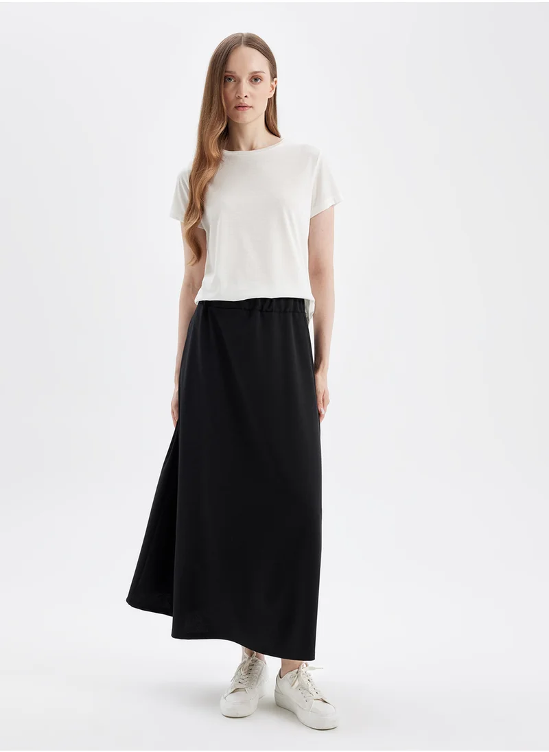 DeFacto A-Line Scuba Fabric Basic Maxi Skirt